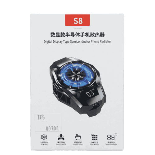 Ventilador Enfriador Para Teléfono Celular S8 Con Pantalla De Temperatura