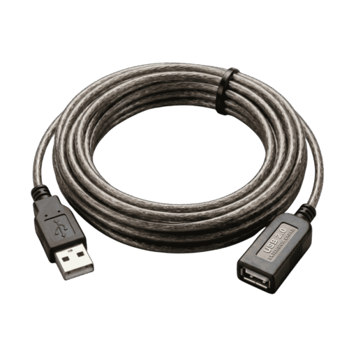 Cable Extensión USB 2.0 Negro 5 Metros Con Filtro Magnético