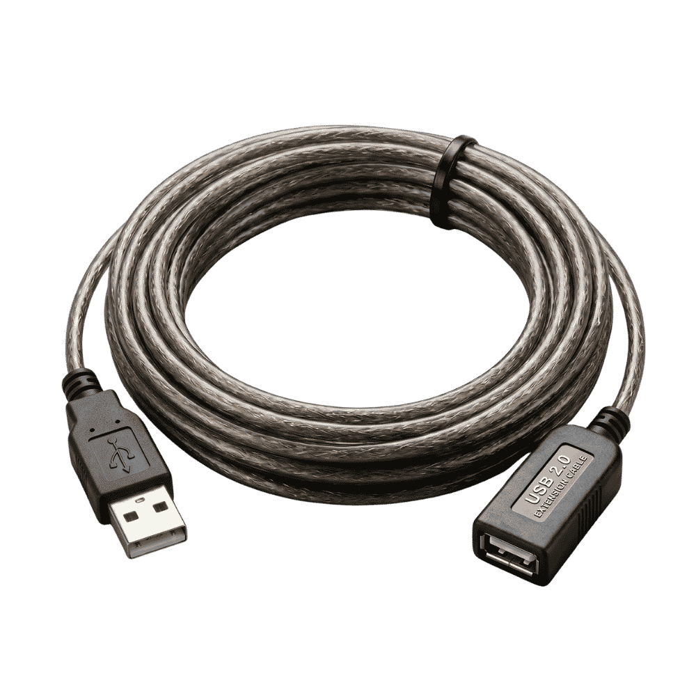Cable Extensión USB 2.0 Negro 5 Metros Con Filtro Magnético