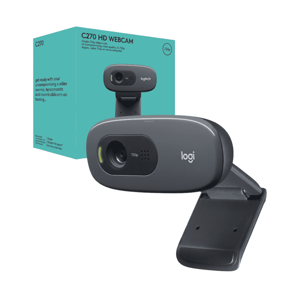 Cámara Web Logitech C270 HD 720p 30fps Con Micrófono Integrado USB