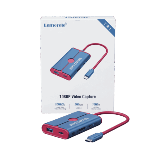 Capturadora De Video Tipo C 4 Puertos HDMI Y USB Hub Transmisión