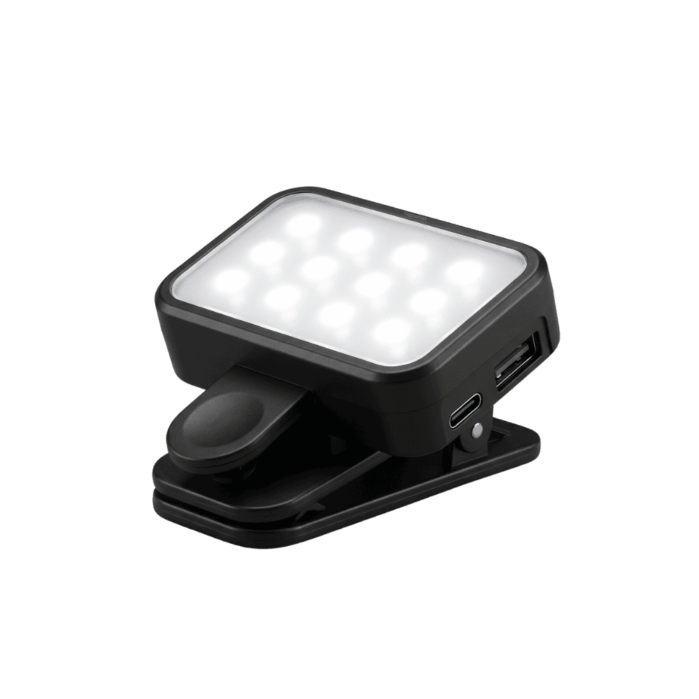 Luz LED Recargable Rectangular Para Celular Y Laptop Con Clip