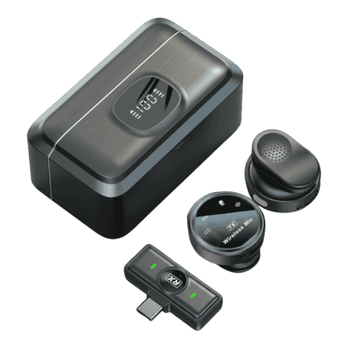 Micrófono Inalámbrico Doble Q8 Entrada Lightning Para iPhone Solapa