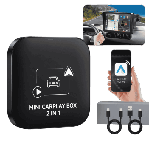 Adaptador Automotriz Mini CarPlay Box Inalámbrico 2 En 1 USB