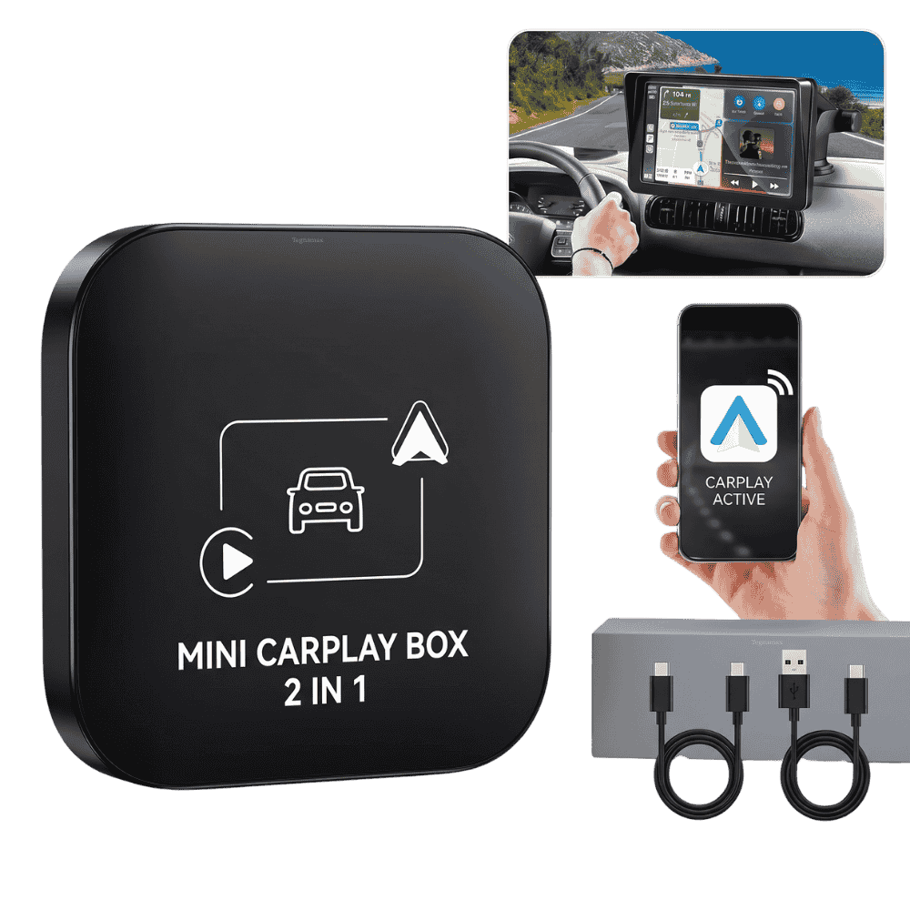 Adaptador Automotriz Mini CarPlay Box Inalámbrico 2 En 1 USB