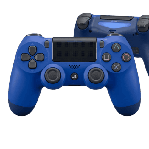 Palanca Para PS4 Inalámbrica Genérica Color Blanco Azul Negro