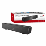 Parlante genius soundbar 100 usb barra de sonido para monitor en color negro
