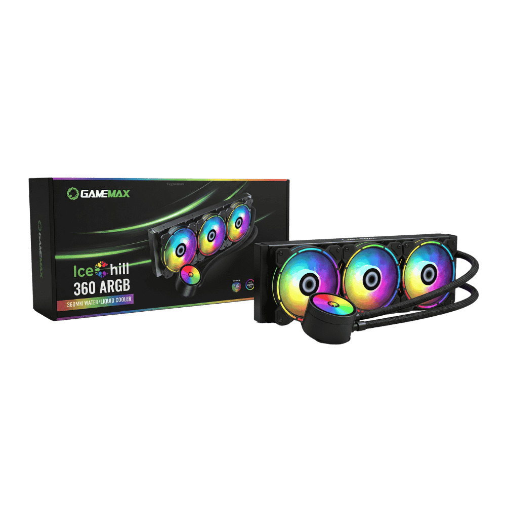 Refrigeracion liquida trescientos sesenta milimetros gamemax ice trescientos sesenta argb tri fan