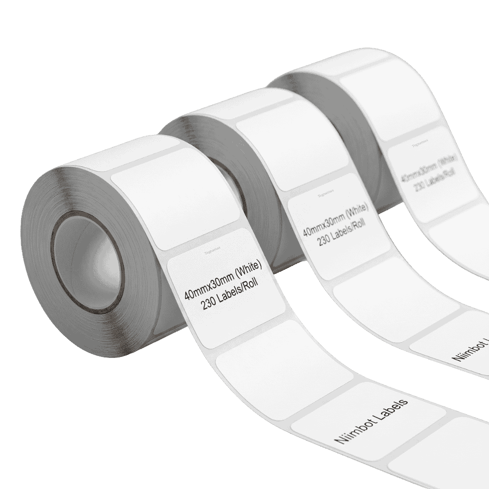 Rollo De Etiquetas Térmicas Niimbot 4x3 cm 230 Unidades Adhesivas