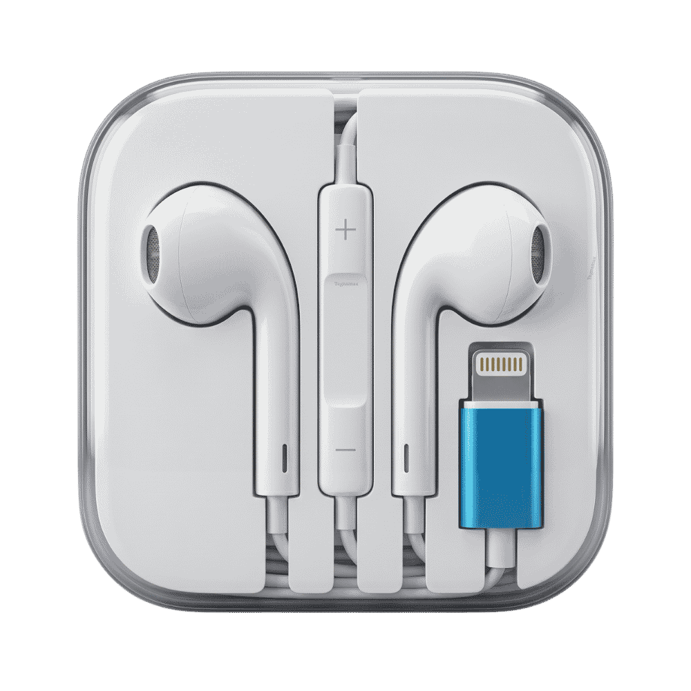 Audífonos Alámbricos Conector Lightning Directo Blanco Para Celular