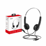 Audifono usb genius hs220u con microfono ajustable para reuniones virtuales y clases