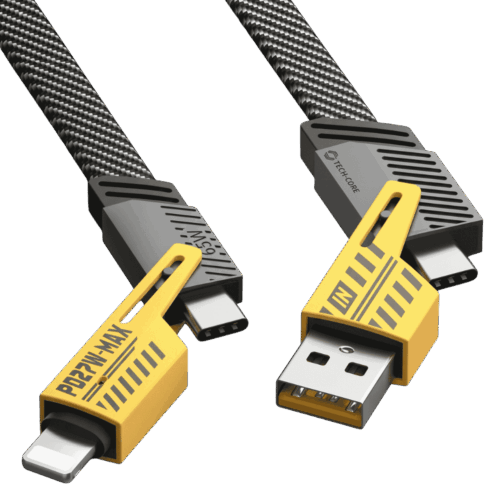 Cable De Datos Y Carga 4 En 1 Puntas Metálicas Alta Resistencia