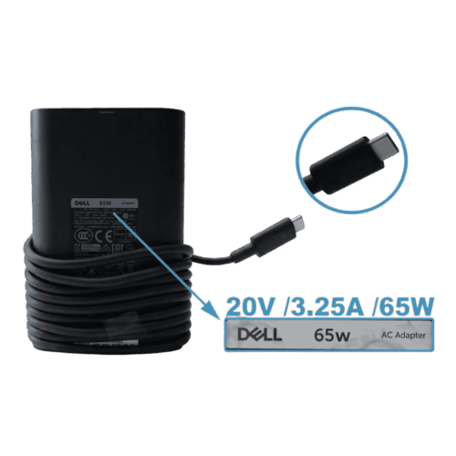 Cargador Para Laptop Dell Tipo C 20V 3.25A 65W Original Adaptador