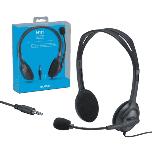 Audífonos Diadema Headset Logitech H111 Estéreo Multidispositivo 3.5mm