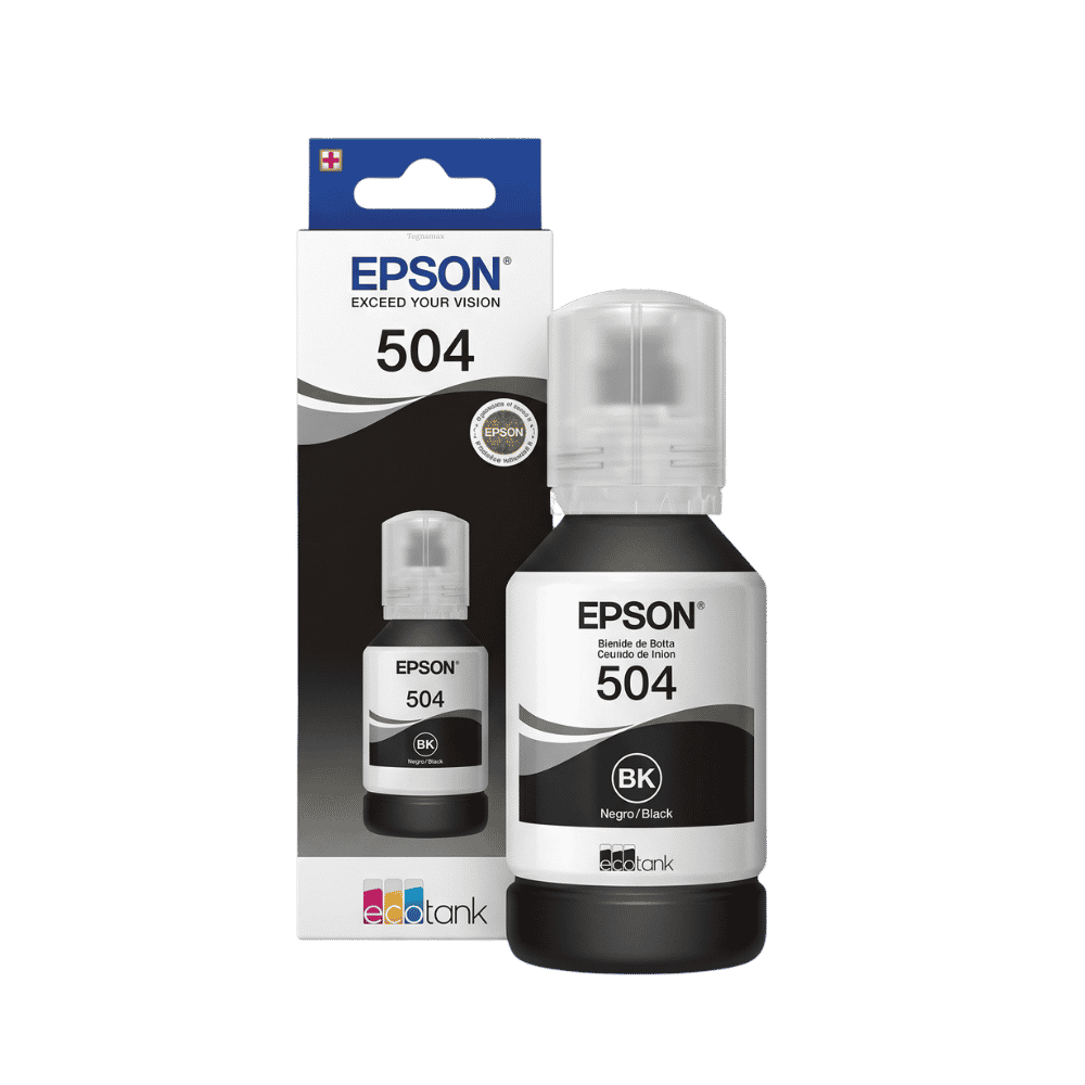 Botella De Tinta Epson 504 Negra Original EcoTank L4150 L4160