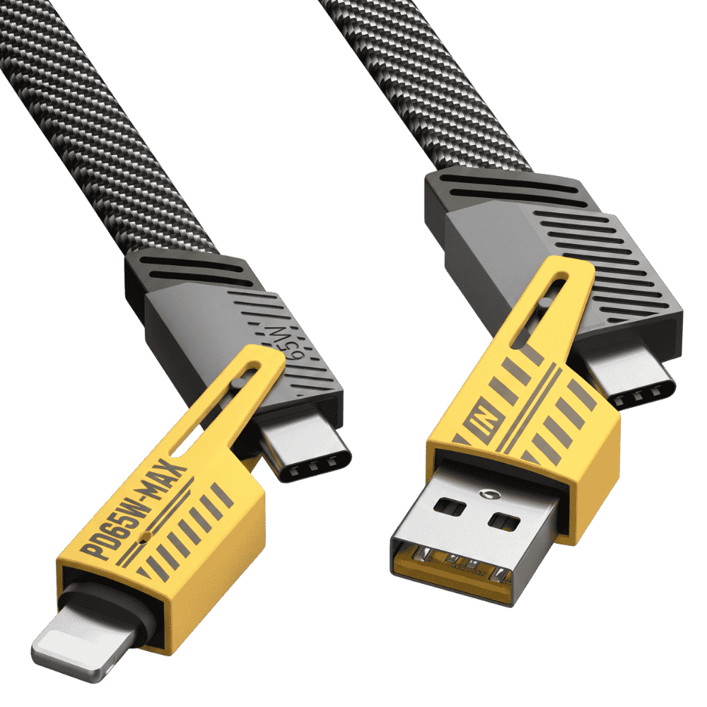 Cable 4 en 1 de nylon trenzado y conectores de aluminio para tu tienda online Tegnamax