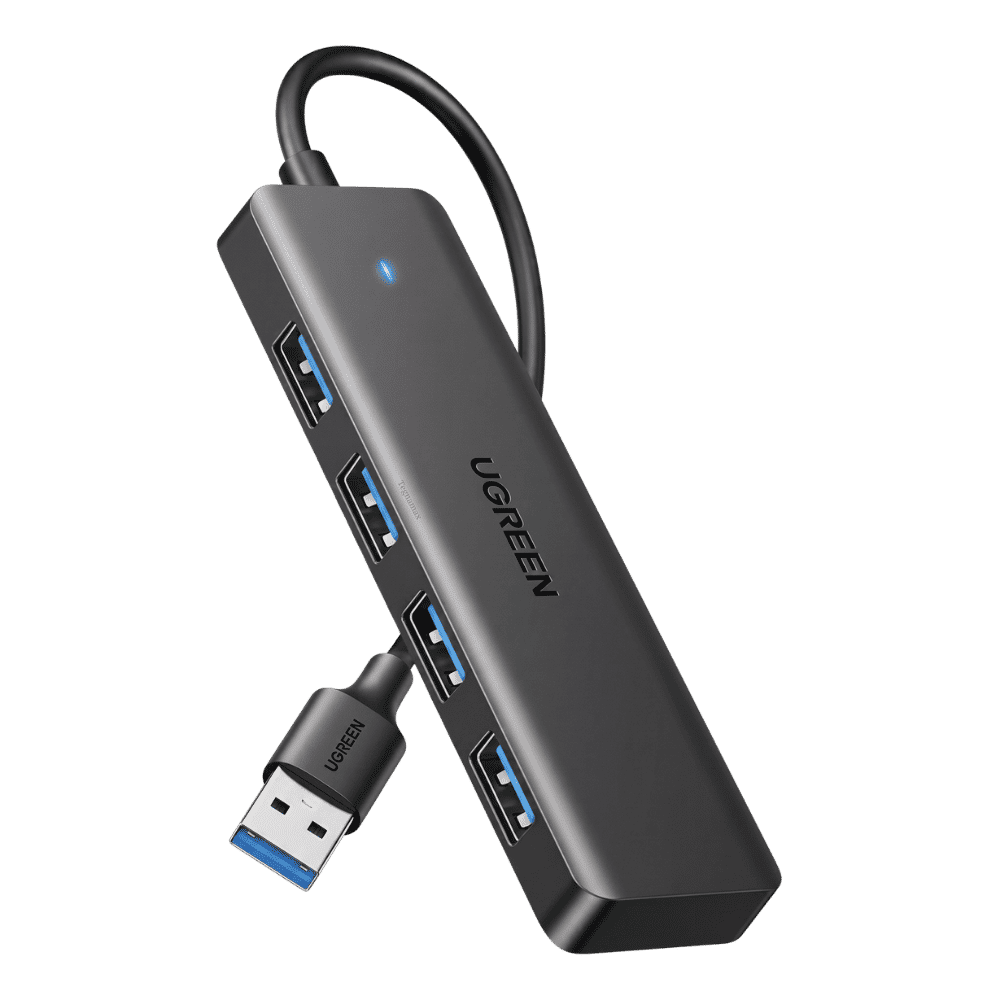 Hub Ugreen CM219 25851 USB 3.0 de 4 Puertos 5 Gbps Negro en vista principal