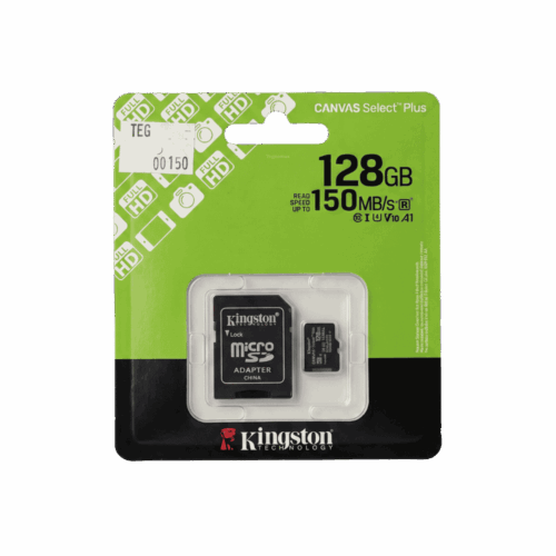 Memoria Micro SD Kingston 128GB Clase 10 – 100MB/s con Adaptador (Canvas Select Plus)