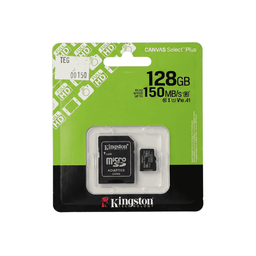 Memoria Micro SD Kingston 128GB Clase 10 – 100MB/s con Adaptador (Canvas Select Plus)
