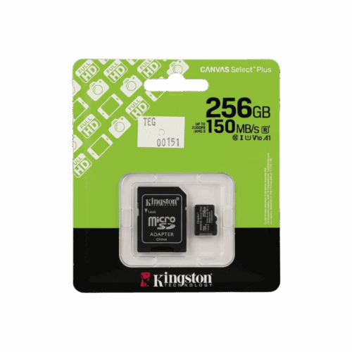 Memoria Micro SD Kingston 256GB Clase 10 con Adaptador