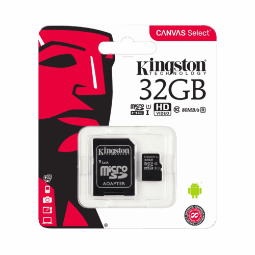 Memoria Micro SD Kingston 32GB Clase 10 con Adaptador