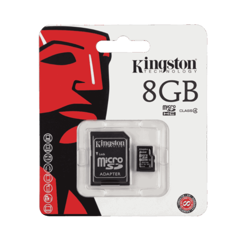 Memoria Micro SD Kingston 8GB Clase 10 con Adaptador