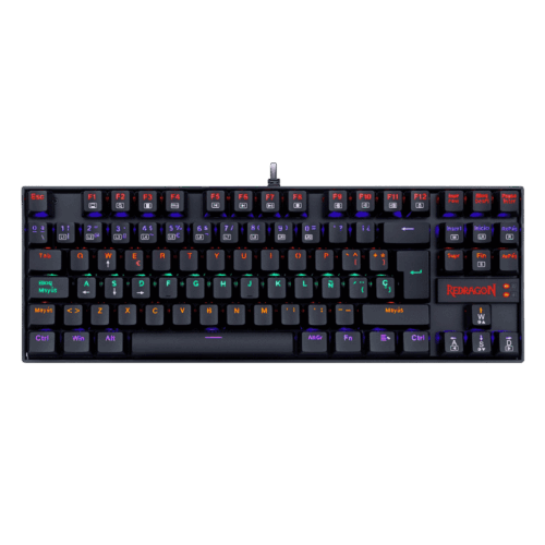 Teclado mecánico Redragon Kumara K552-RGB — Switch Rojo, retroiluminado RGB