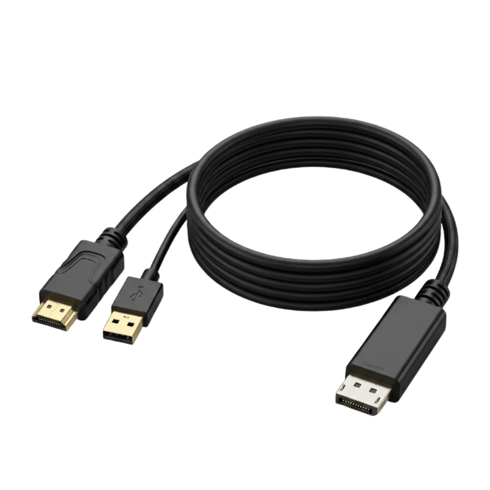 Cable HDMI a DisplayPort de 1,8 m con conector USB de alimentación