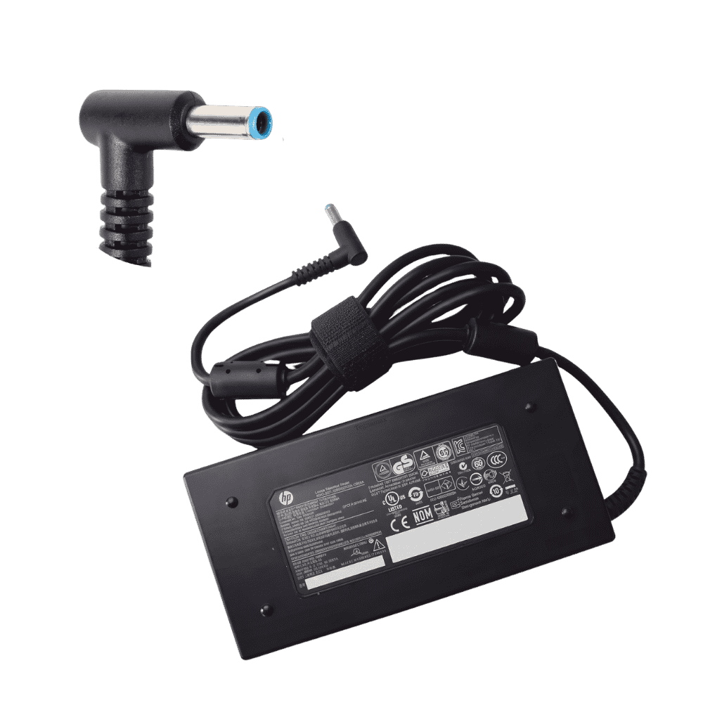Cargador de reemplazo para HP de 120W con punta azul de 4.5 x 3.0 mm
