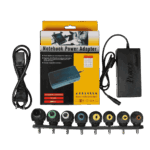Cargador universal para laptop de 96W con caja amarilla