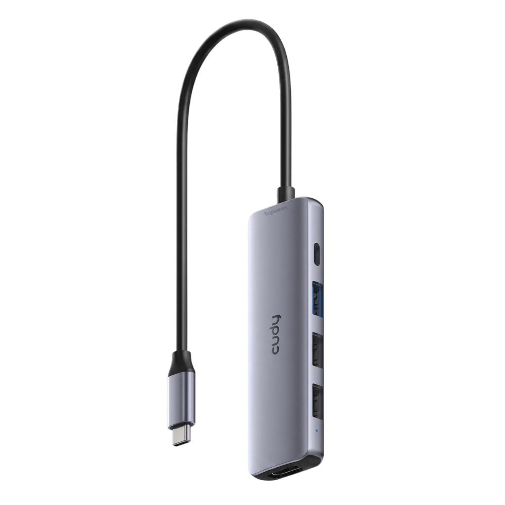 Hub Cudy UH405 USB-C 5 en 1 con HDMI 4K, USB y Power Delivery