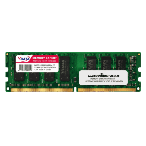 Memoria RAM VDATA DDR3 512MB DIMM Para PC
