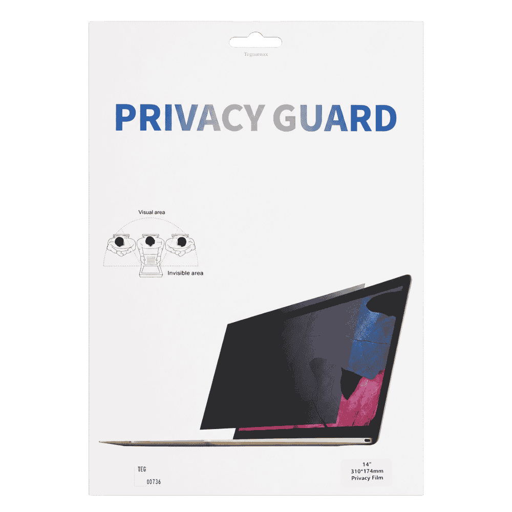 Empaque Privacy Guard de mica de privacidad para laptop de 14 pulgadas