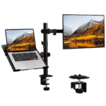 Soporte para laptop y monitor de escritorio con abrazadera