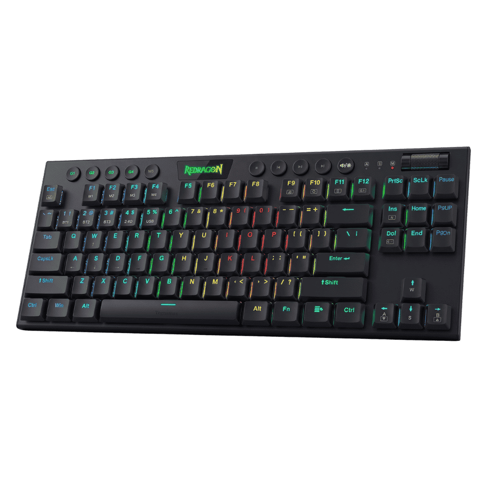 Teclado Redragon Horus K621 TKL negro con iluminación RGB