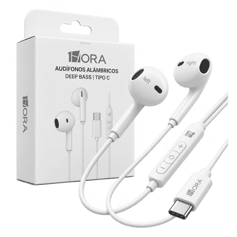 Audífonos USB-C 1HORA AUT125 Sin Caucho