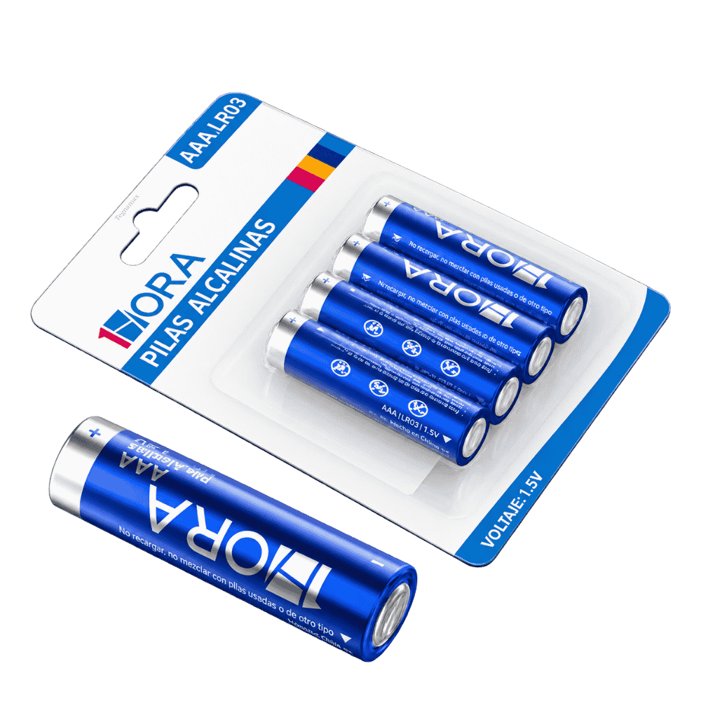 Pilas AAA Alcalinas 1HORA Pack de 4