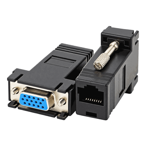 Adaptador VGA Macho a RJ45 para Conexión de Equipos