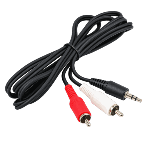 Cable auxiliar de audio 1 plug a 2 RCA de 1.5 metros