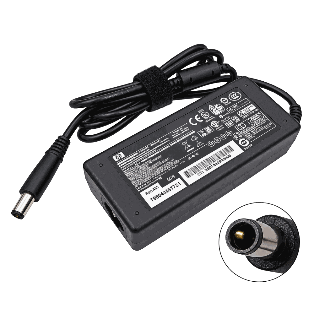 Cargador HP Punta Aguja 65W