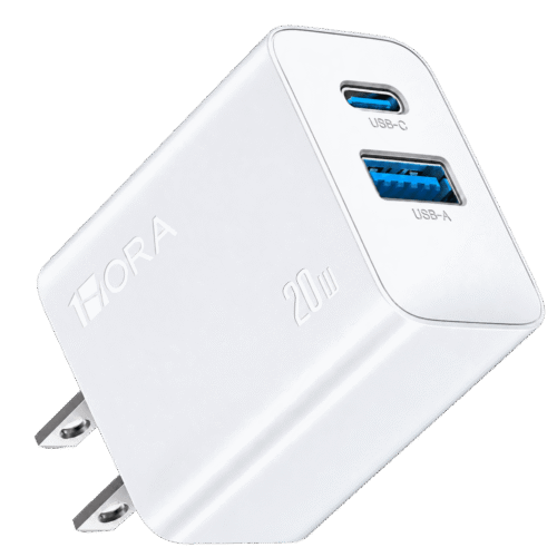 Cargador de iPhone 20W USB y Tipo C 1HORA GAR161