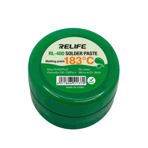 Estaño en Pasta Relife RL-400 Sn63/Pb37 de 40 g para Soldadura SMT
