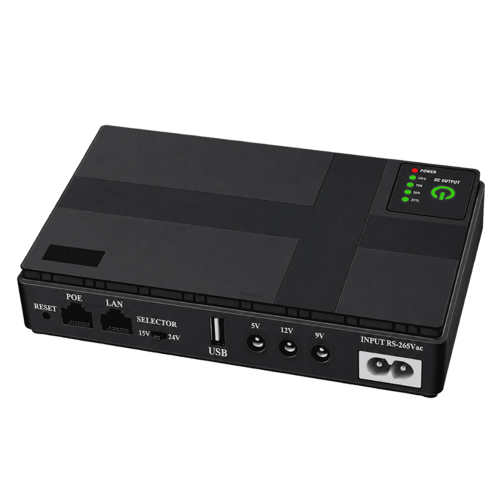 Mini UPS DC1018P para respaldo eléctrico de dispositivos DC