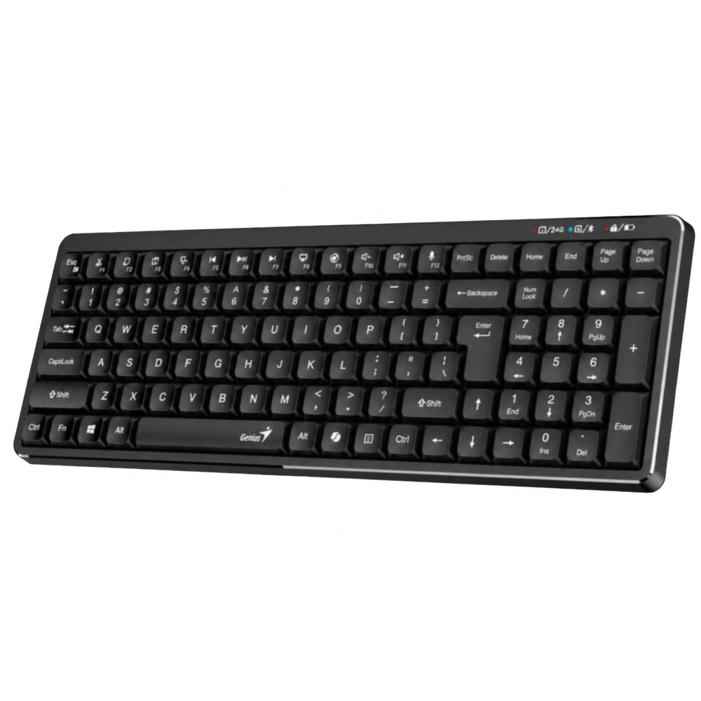 Teclado Genius LuxeMate Q7100BT Bluetooth y 2.4 GHz con tecla Copilot