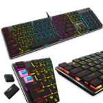 Teclado mecánico Meetion NMT-MK80 ultradelgado con switch azul
