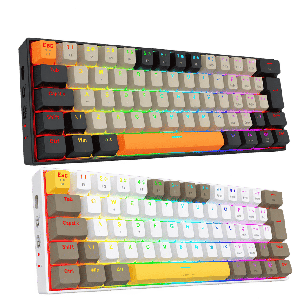 Teclado mecánico Redragon Draconic Pro inalámbrico, Bluetooth y USB