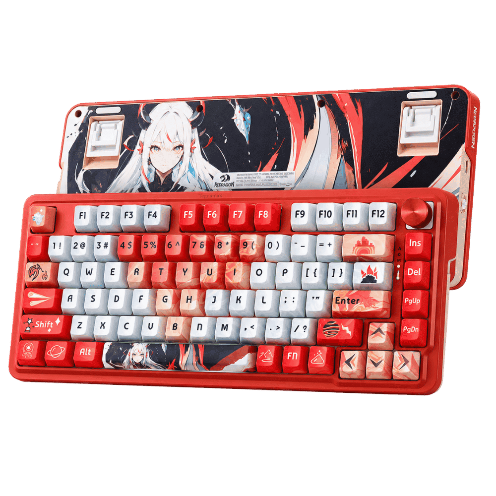 Teclado Mecánico Redragon Ucal Pro K673GG-RGB-PRO 75% Inalámbrico Switch Rojo